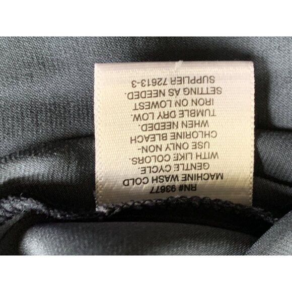 Liz Claiborne Black Floral Short Sleeve High-Low Blouse Womens Size Large - Picture 5 of 9